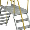 Vestil 6 Step Galvanized Steel Cross-Over Ladder 128"x102.5" 500lb Capacity COL-6-56-44-HDG